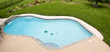 Overview of inground Luxury Pool in Anne Arundel County