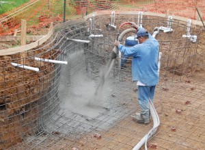 in ground Pool construction