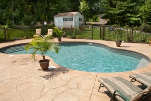 A beautiful pool deck. 