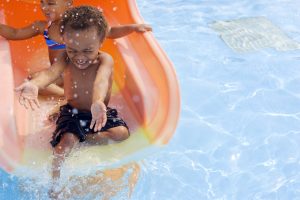 water slide Maryland pool landscape 